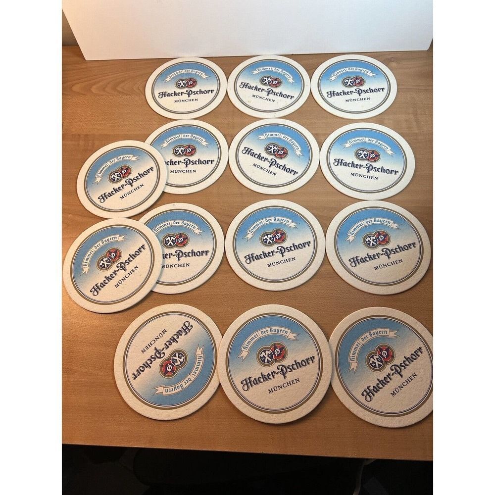 Hacker-Pschorr Beer Coasters, 14 coasters, breweriana Munchen